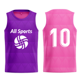 紫 ピンク 両面 サッカー ビブス